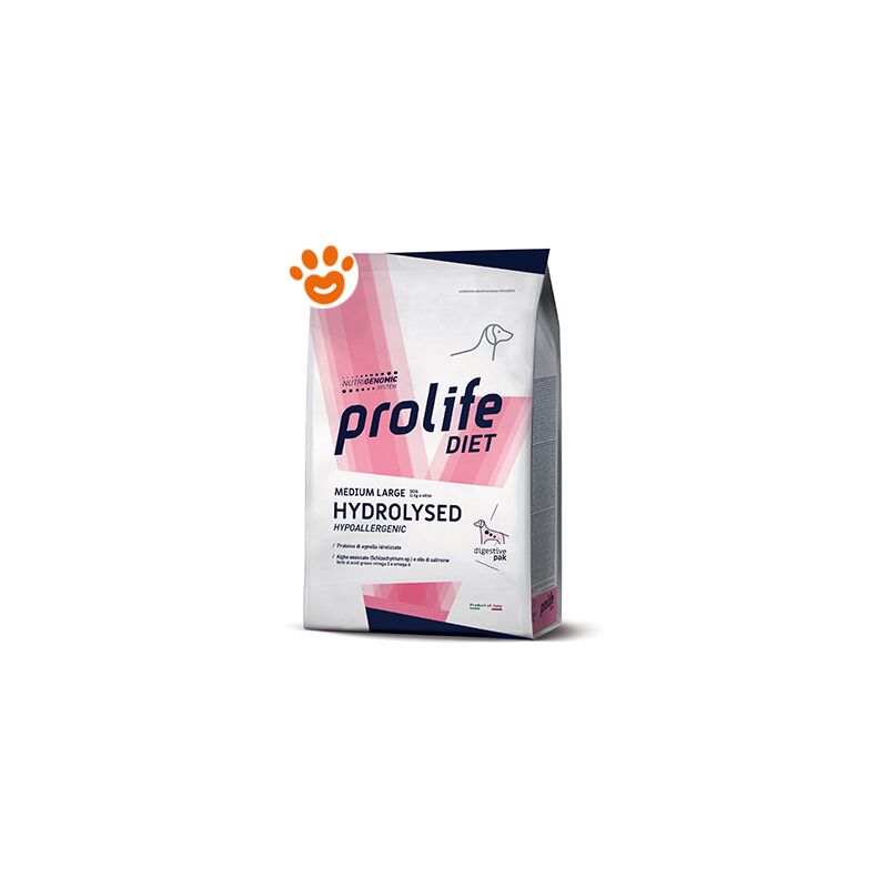 foto del prodotto prolife dog veterinary medium large hydrolysed hypoallergenic dog veterinary medium large hydrolysed hypoallergenic sacco da 2 kg