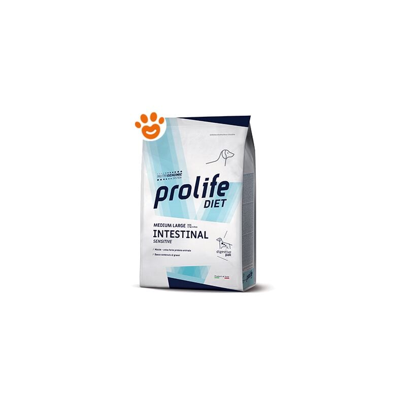 foto del prodotto prolife dog veterinary medium large intestinal sensitive dog veterinary medium large intestinal sensitive sacco da 2 kg