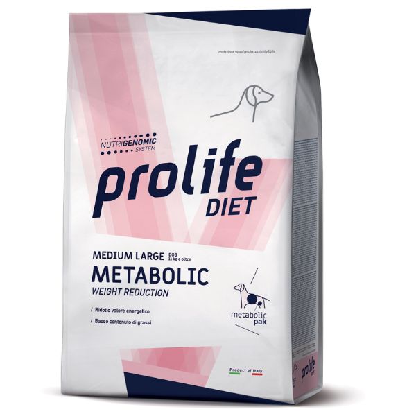 foto del prodotto prolife dog veterinary medium large metabolic weight reduction dog veterinary medium large metabolic weight reduction sacco da 8 kg