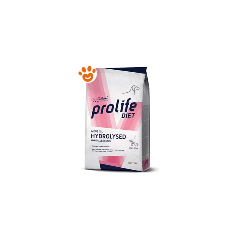 foto del prodotto prolife dog veterinary mini hydrolysed hypoallergenic dog veterinary mini hydrolysed hypoallergenic sacco da 1,5 kg