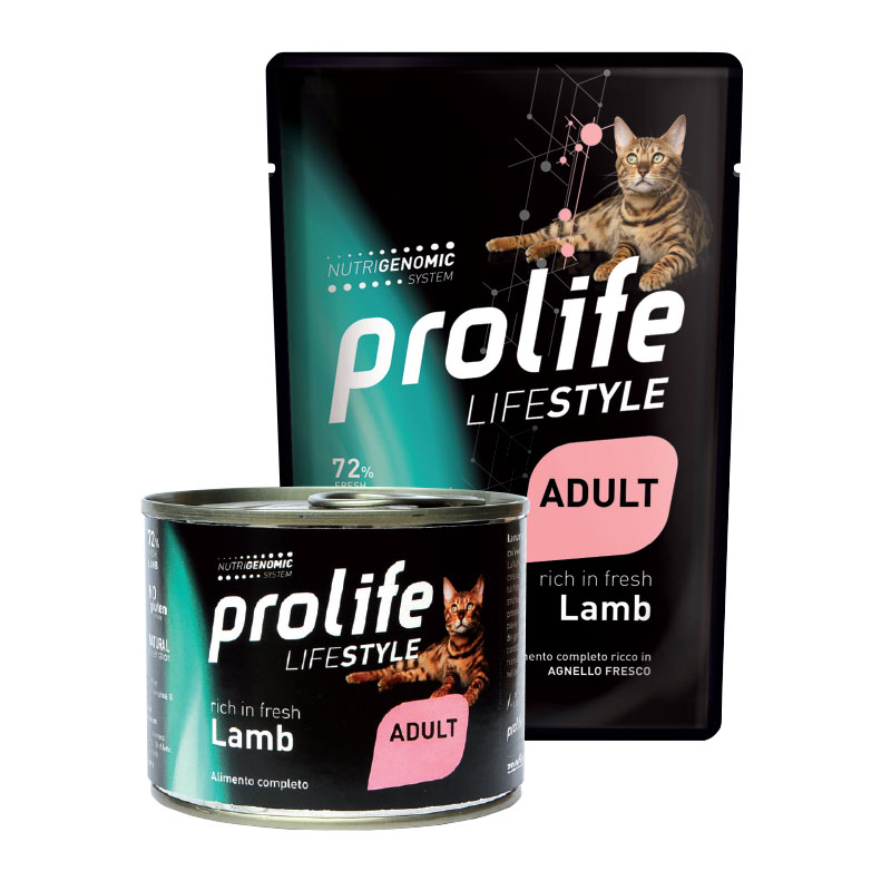 foto del prodotto prolife gatto lifestyle adulto agnello busta 85 gr