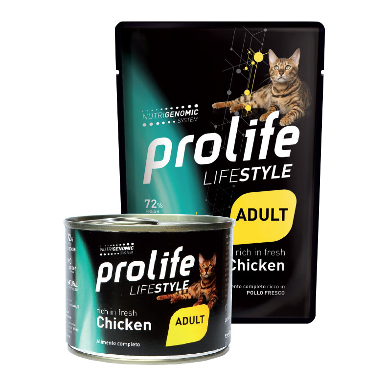 foto del prodotto prolife gatto lifestyle adulto pollo busta 85 gr
