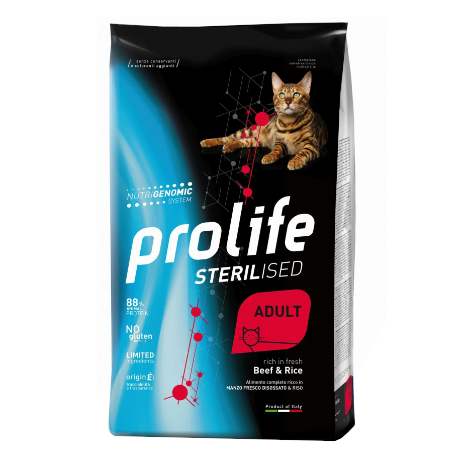 foto del prodotto prolife gatto sterilised adulto manzo amp riso 400 gr