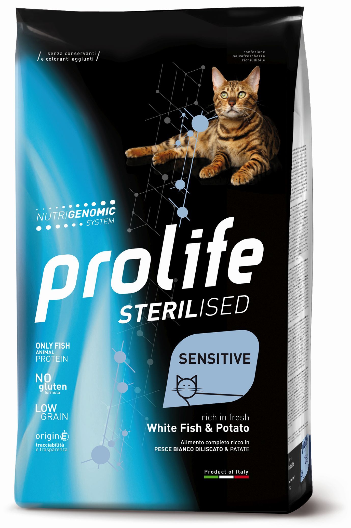foto del prodotto prolife gatto sterilised sensitive adulto pesce bianco &amp; patate 1,5 kg