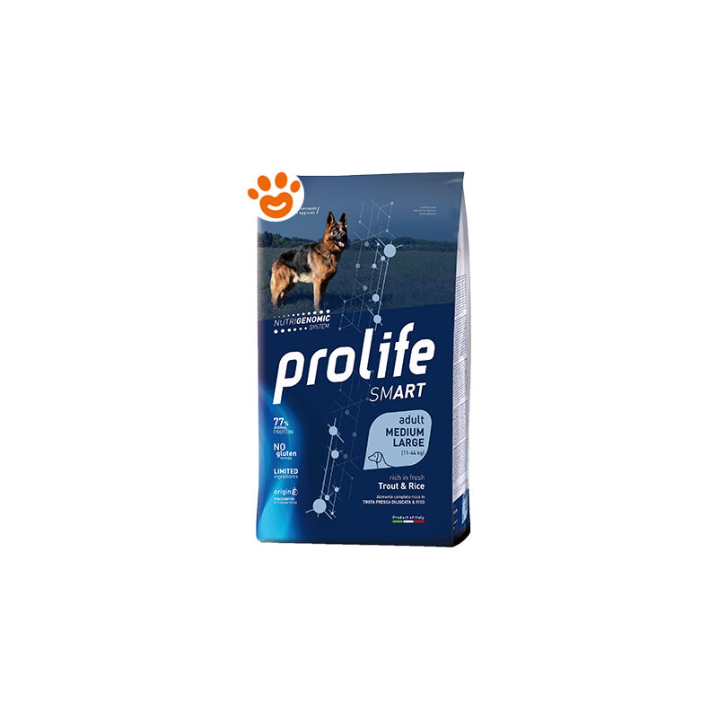 foto del prodotto prolife smart adult medium large trota e riso smart adult medium large trota e riso sacco da 2 kg