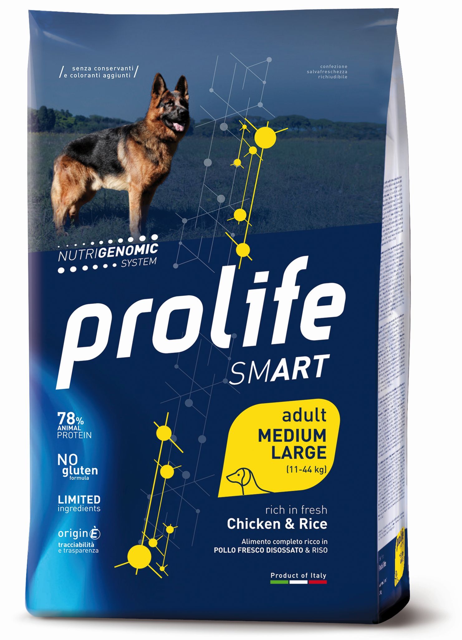 foto del prodotto prolife smart cane adult medium large pollo e riso 12 kg croccantini per cani 1 ordine scegli lo sconto bzr5 bzr20 200 punti fedelt 