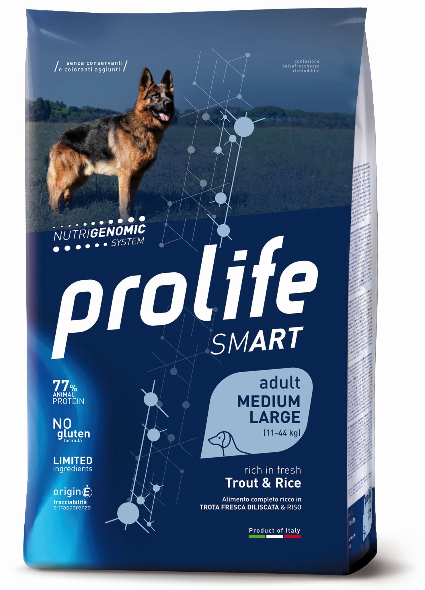 foto del prodotto prolife smart cane adult medium large trota e riso 12 kg croccantini per cani 1 ordine scegli lo sconto bzr5 bzr20 200 punti fedelt 
