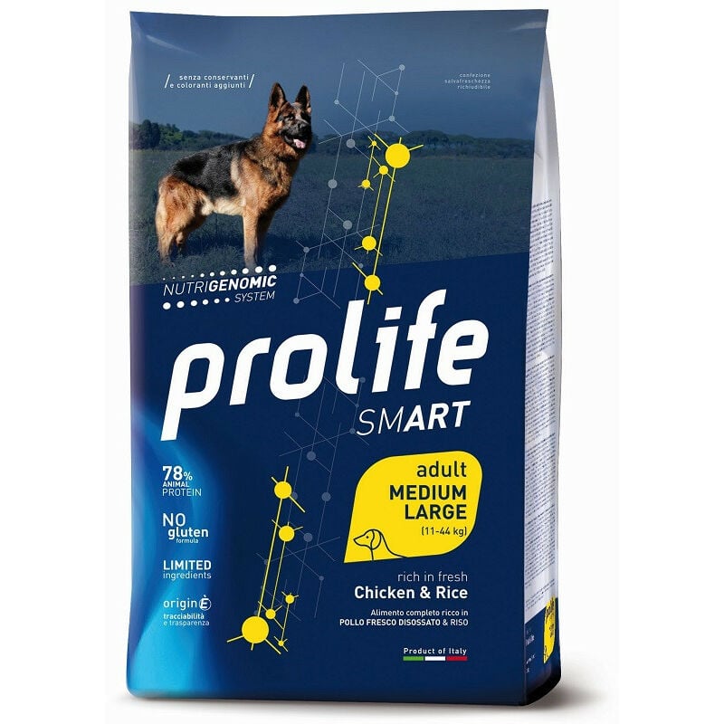foto del prodotto prolife smart per cani adult medium/large con pollo e riso da 12
