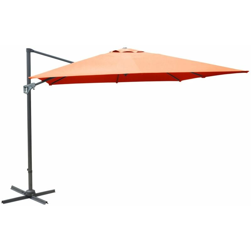 foto del prodotto proloisirs ombrellone nh retrattile orientabile con manovella 3x3 paprika arredo giardino