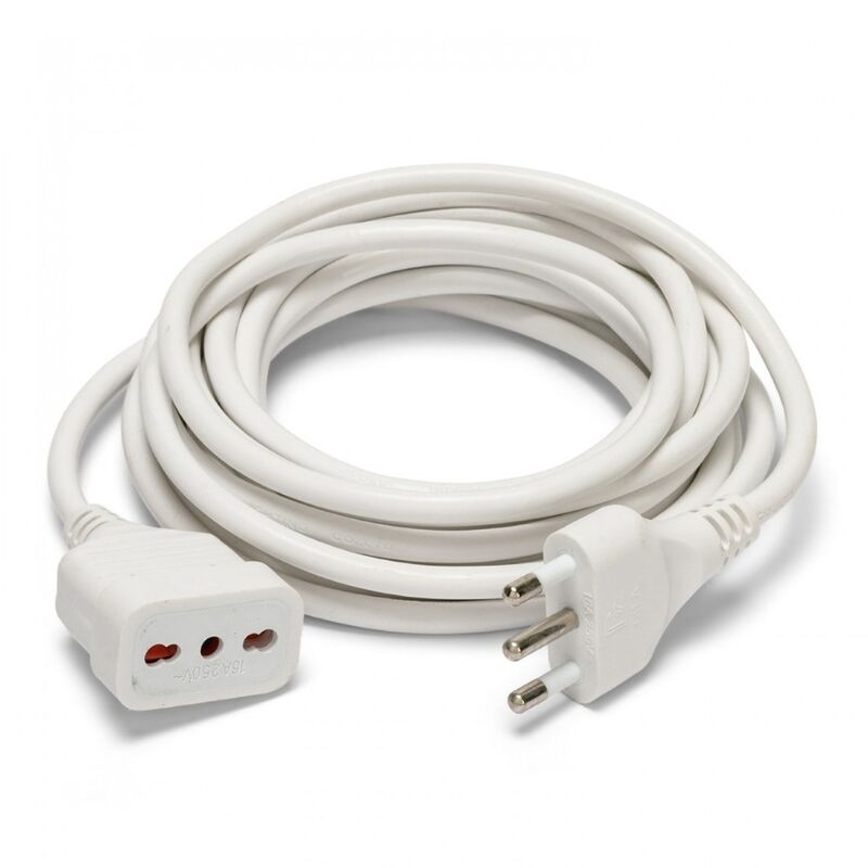 foto del prodotto prolunga 10 mt spina e presa 16a cavo 3g1 mm bianco velamp