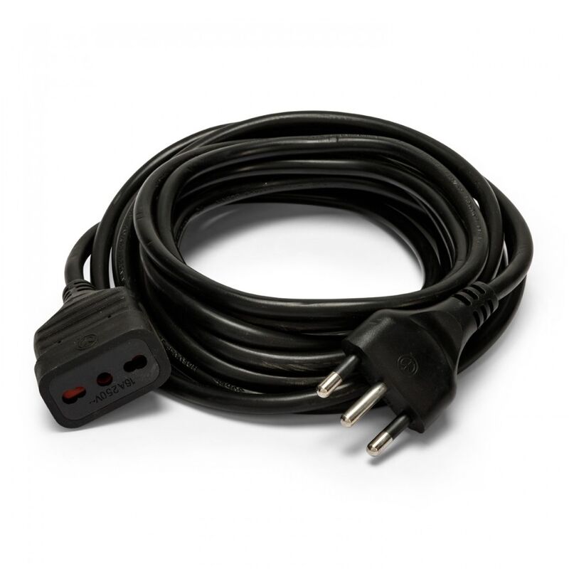 foto del prodotto prolunga 10 mt spina e presa 16a cavo 3g1 mm nero velamp