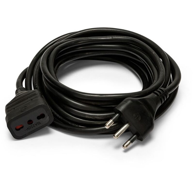 foto del prodotto prolunga 3 mt spina e presa 16a cavo 3g1 mm nero velamp