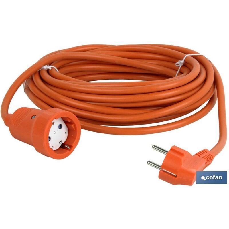 foto del prodotto prolunga bipolare con cavo t t laterale 16a250v 25m arancio