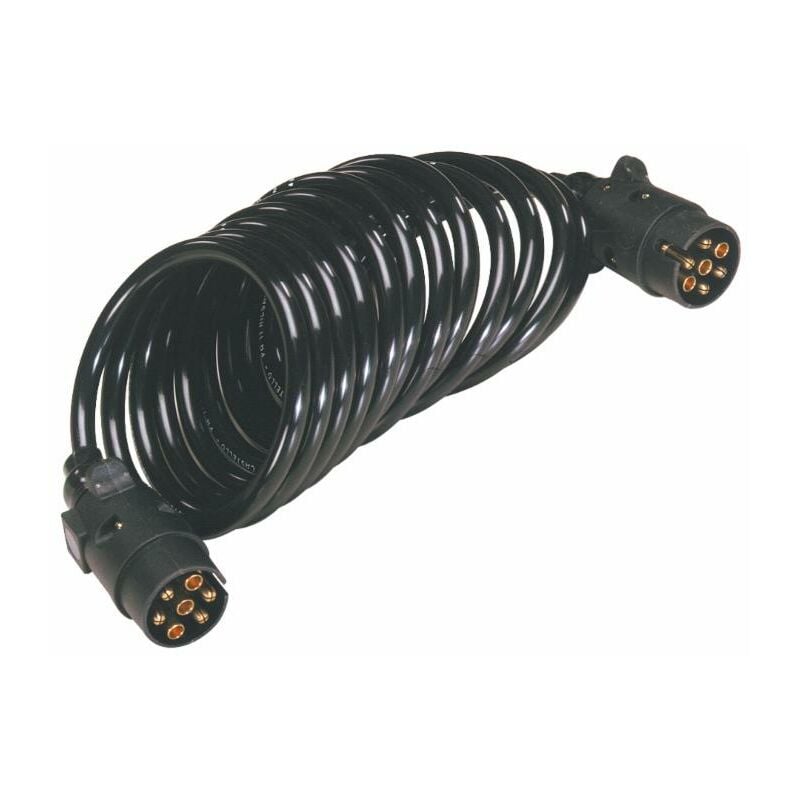 foto del prodotto prolunga cavo spiralato con spine 7 poli da 12v