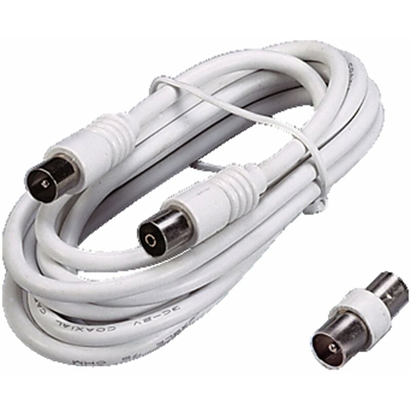 foto del prodotto prolunga cavo tv antenna con adattatore 5 mt.
