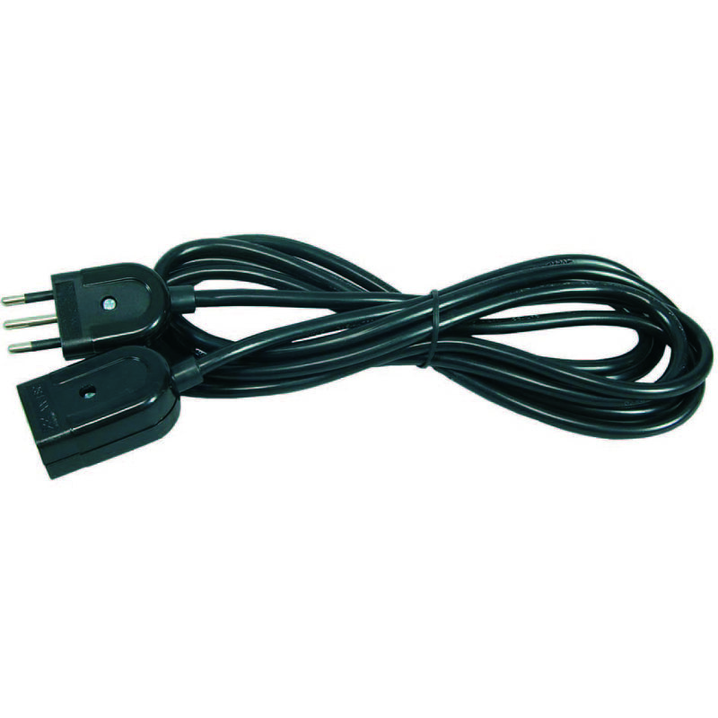 foto del prodotto prolunga elettrica lineare 3x0,75 nera mt.5 colore nero