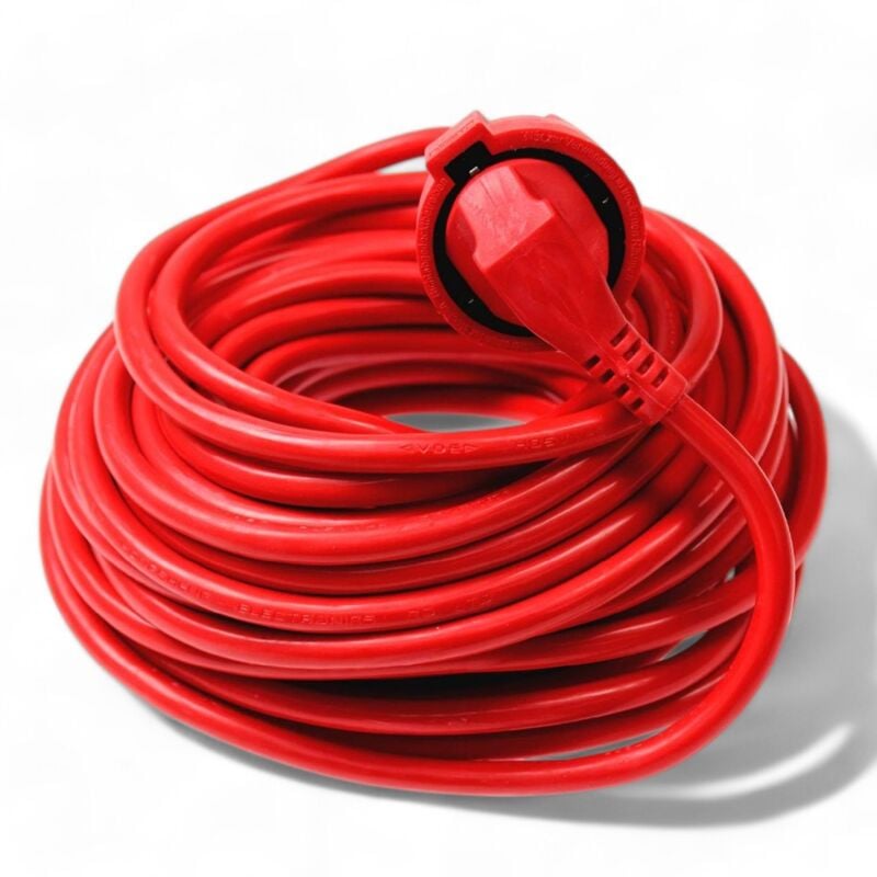 foto del prodotto prolunga elettroutensili da giardino 25 metri con cavo doppio isolamento spina e presa schuko protezione bambini
