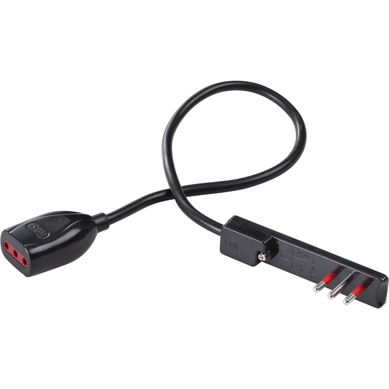 foto del prodotto prolunga flat 3m con spina ultrapiatta 10a 2p t colore nero rosi rs92039