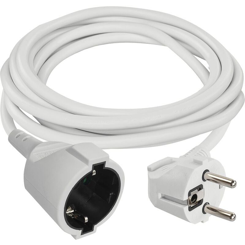 foto del prodotto prolunga ip20 da 3 m 1 presa schuko 250 v, 16 a, 3680 w isolamento in pvc di alta qualit h05vv f3g 1,5 mm2 maggiore protezione da contatto