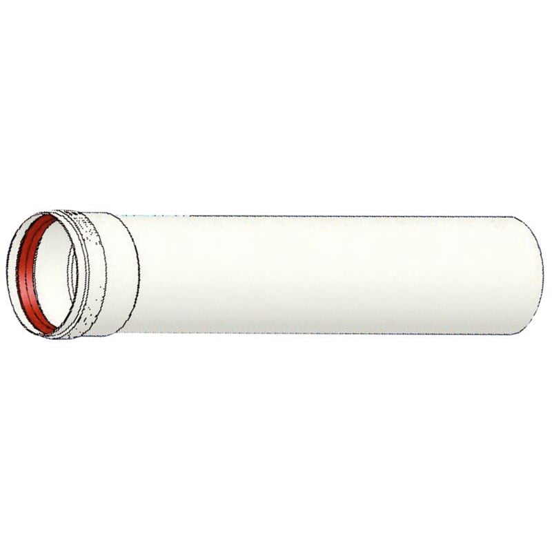 foto del prodotto prolunga mf 100 mm l. 500 mm con guarnizione a doppio labbro per scarico fumi, in alluminio 00000051025