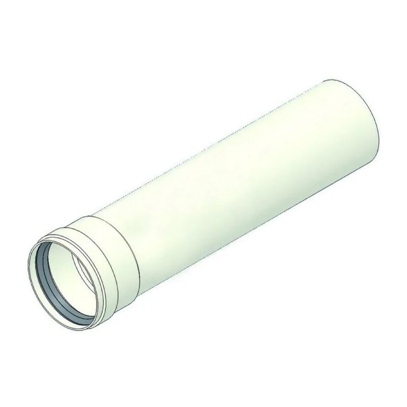 immagine 0 del prodotto prolunga mf con guarnizione a doppio labbro 80 mm l. 250 mm per scarico fumi, in alluminio 00000051009