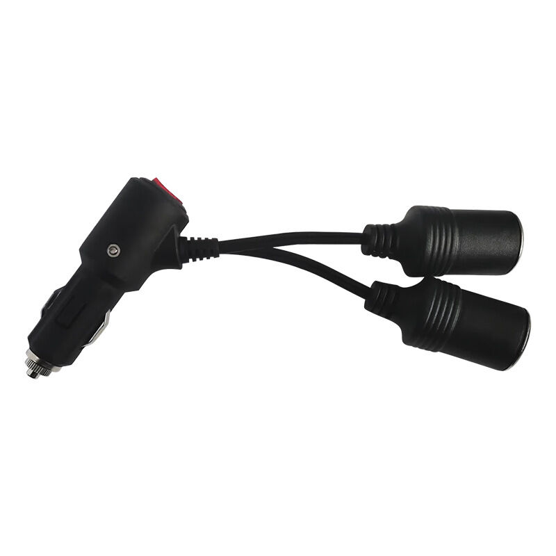 foto del prodotto prolunga per accendisigari da 1 a 2, presa accendisigari doppia con interruttore, prolunga sdoppiatore a y 18 awg con fusibile 18 a, adattatore