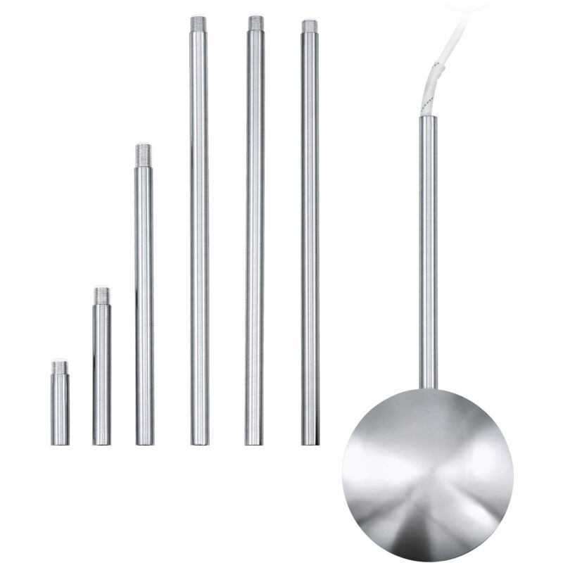 foto del prodotto prolunga per canalina extention, guida per cavi in acciaio, cromato, lunghezza da 320 a 1570 mm eglo