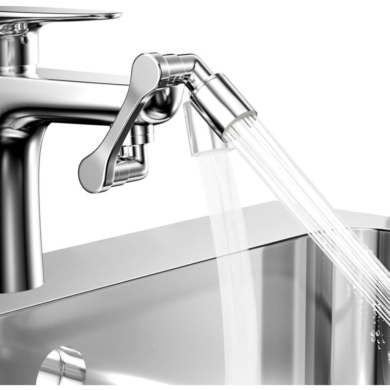 foto del prodotto prolunga per rubinetto girevole multifunzionale, aeratore per rubinetto, prolunga per rubinetto girevole a 1080 , prolunga per rubinetto con 2