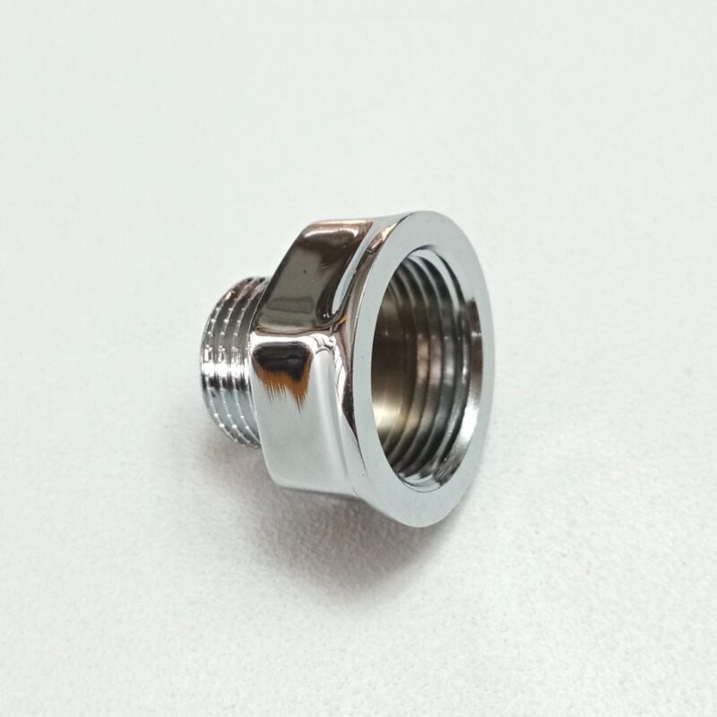 foto del prodotto prolunga ridotta in ottone cromato da f 1 2 x m 3 8 sede piana