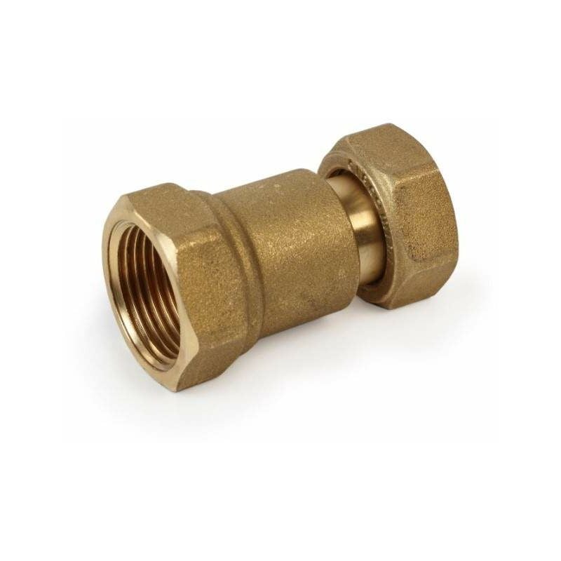 foto del prodotto prolunga telescopica in ottone non cromata con calotta girevole giacomini r176p-1 3 4'f x 3 4'f