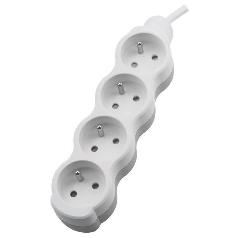 foto del prodotto prolunghe elettriche 4 prese 5 metri bianco ip20 250v ac 3x1.5mm2
