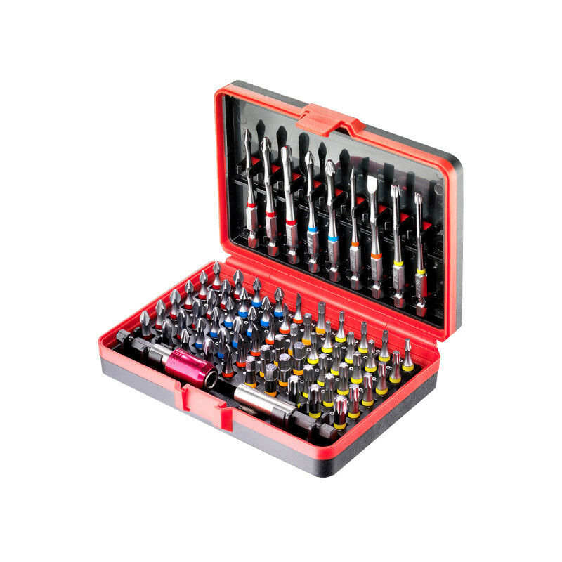 foto del prodotto promac set di bit per cacciaviti 1 4 71 pezzi codificati a colori bc 71