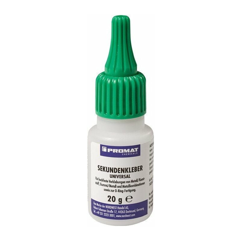 foto del prodotto promat chemicals colla istantanea universale 20 g nsf p1 bottiglia incolore promuovere le sostanze chimiche