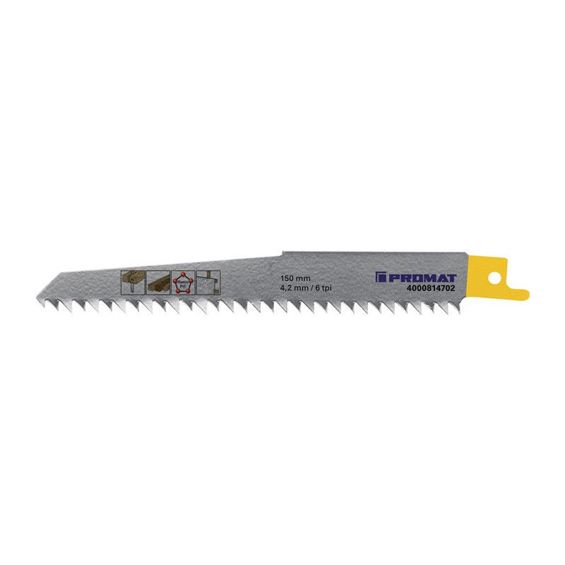 foto del prodotto promat lame de scie sabre l.300mm l.19mm 4,2mm tpi 6 bim 5 pi ces carte