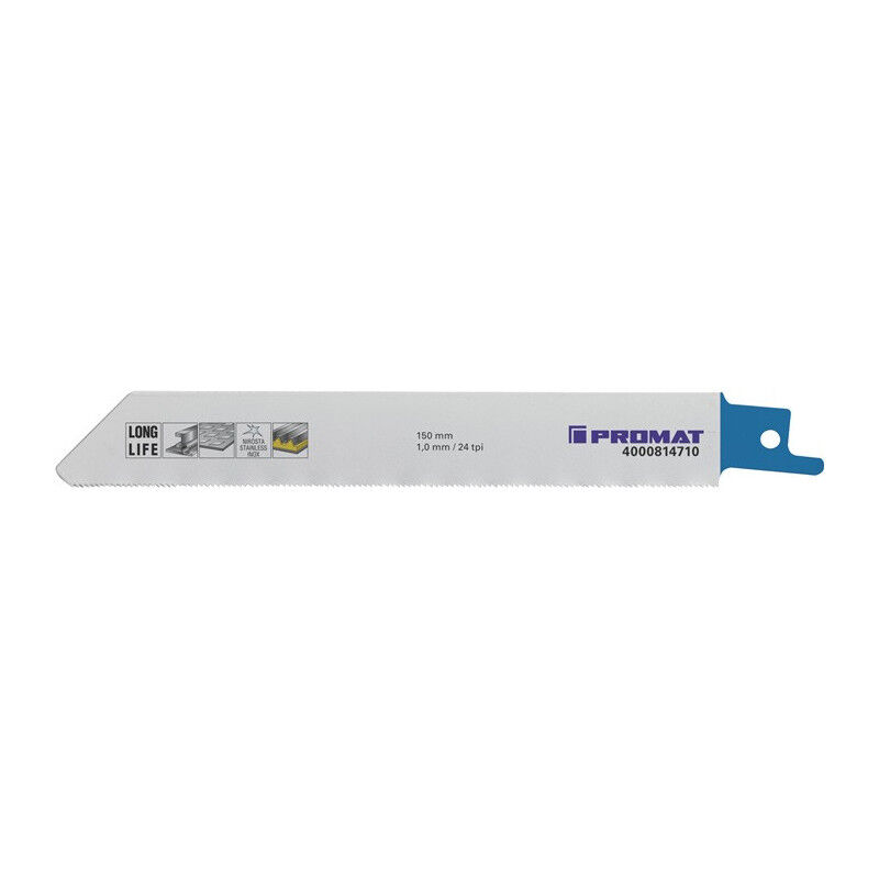 foto del prodotto promat lame de scie sabre l.300mm l.22mm tpi 8 10 3.2 2.5mm 5 pi ces carte