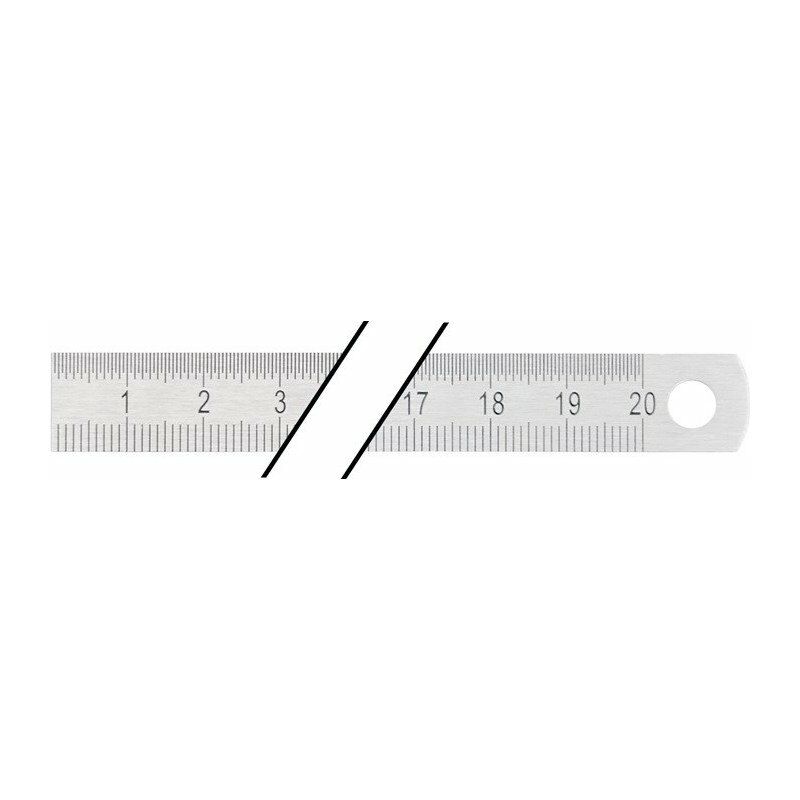 foto del prodotto promat righello in metallo l.200mm flessibile acciaio graduazione g b mm 1 2mm