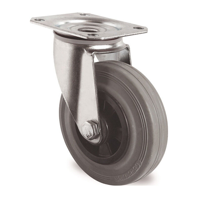 foto del prodotto promat roulette pivotante d.100mm trgf.75kg avec platine pp vg gris