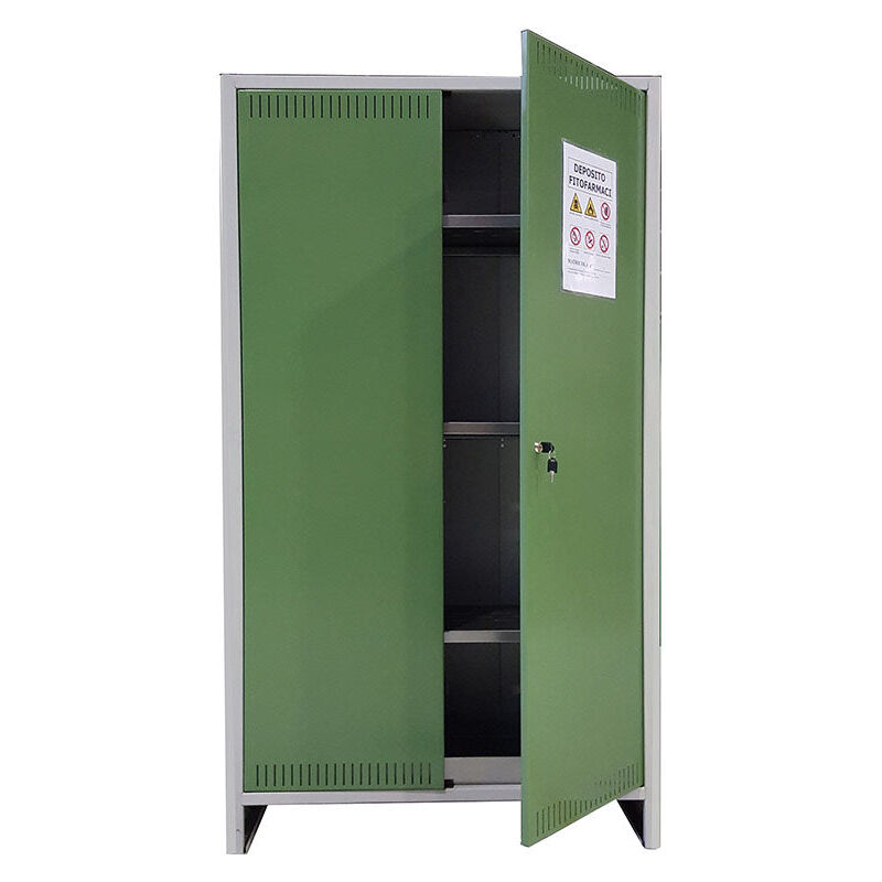 foto del prodotto prometal armadio in metallo per deposito fitofarmaci alto 2 ante cm 179.5x100x40 l1000