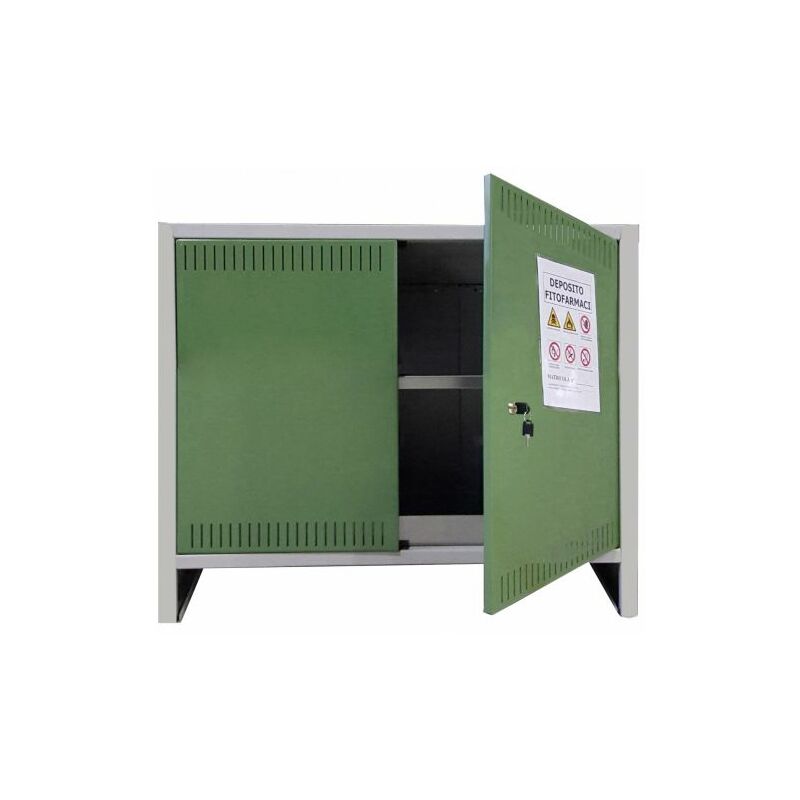 foto del prodotto prometal armadio mini fitofarmaci 100x40x80 in kit certificato per prodotti fitosanitari