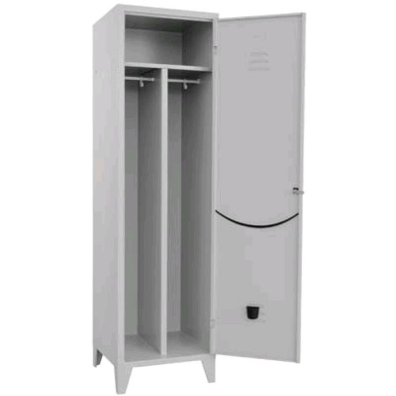 foto del prodotto prometal armadio sporco pulito montato verniciato grigio posti 1 h.mm 1795 mm 360x500 1 pz