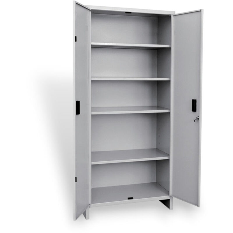 foto del prodotto prometal armadio tuttopiani 80x40xh180 cm in metallo a due ante chiudibile a chiave