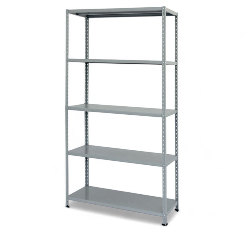 foto del prodotto prometal scaffale componibile in acciaio verniciato 100x40 cm con 5 ripiani rinforzati portata max 65 kg ideale per garage e cantine