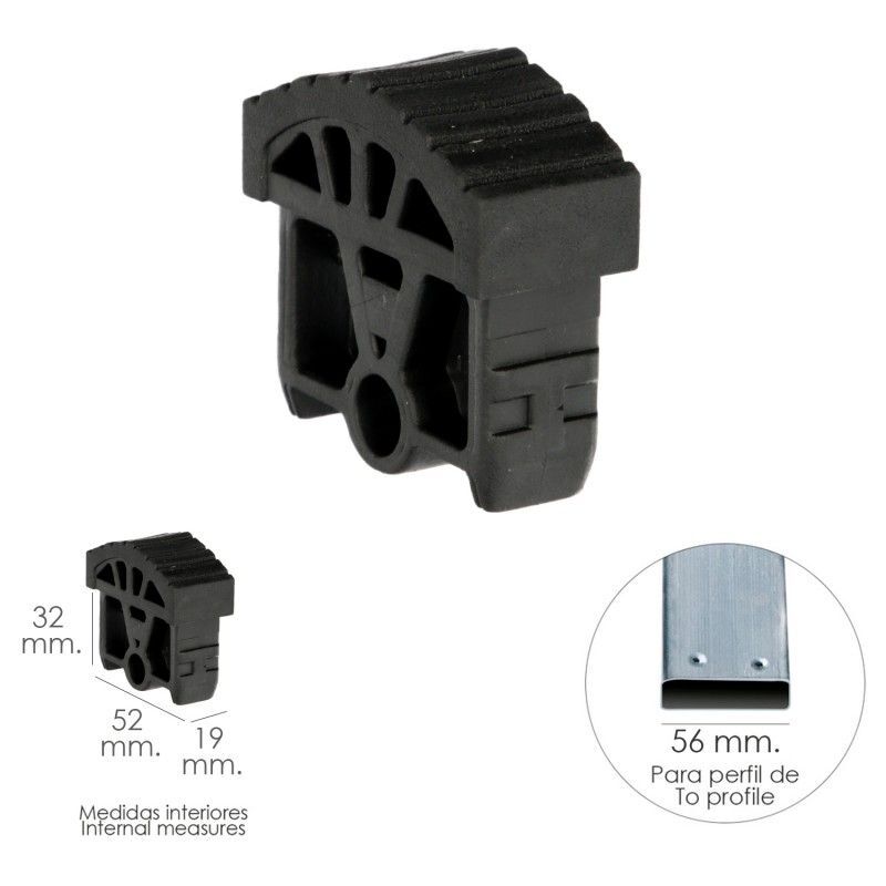 foto del prodotto pronor naso per scale 2 sezioni con 8 8 pioli profilo 55 mm 