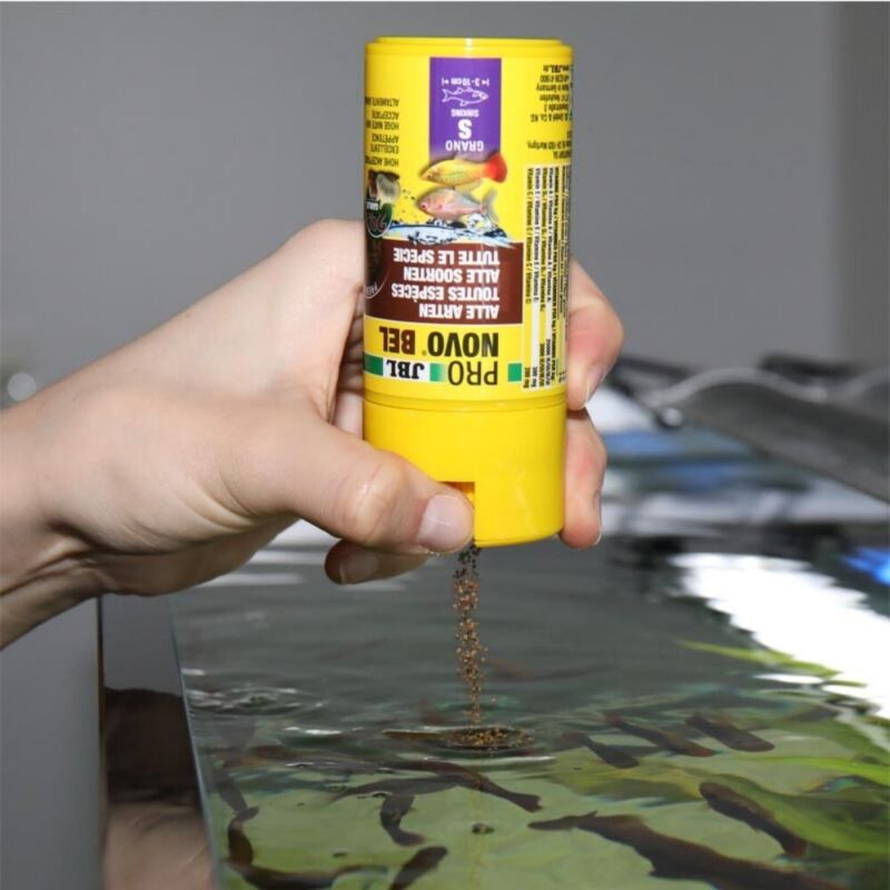 foto del prodotto pronovo bel grano s mangime base in granuli per tutti i pesci ornamentali da 3 a 10cm formato 250 ml jbl