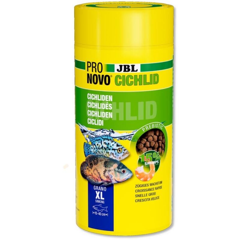 foto del prodotto pronovo cichlid grano xl 1000ml mangime base in granuli per ciclidi da 15 a 25cm jbl