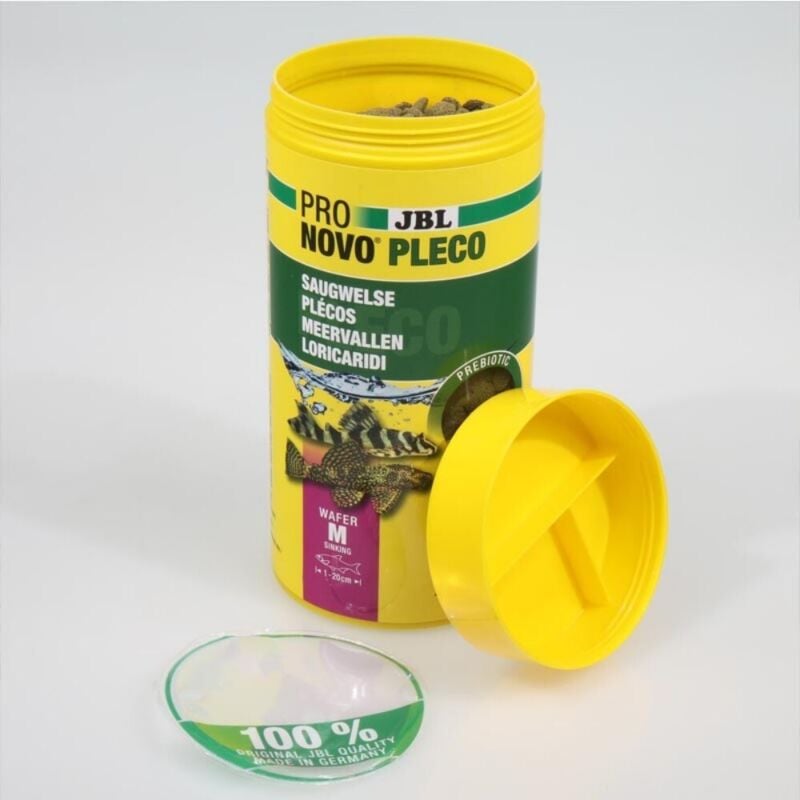 foto del prodotto pronovo pleco m compresse di mangime per loricaridi erbivori da 1 a 20cm formato 250 ml jbl