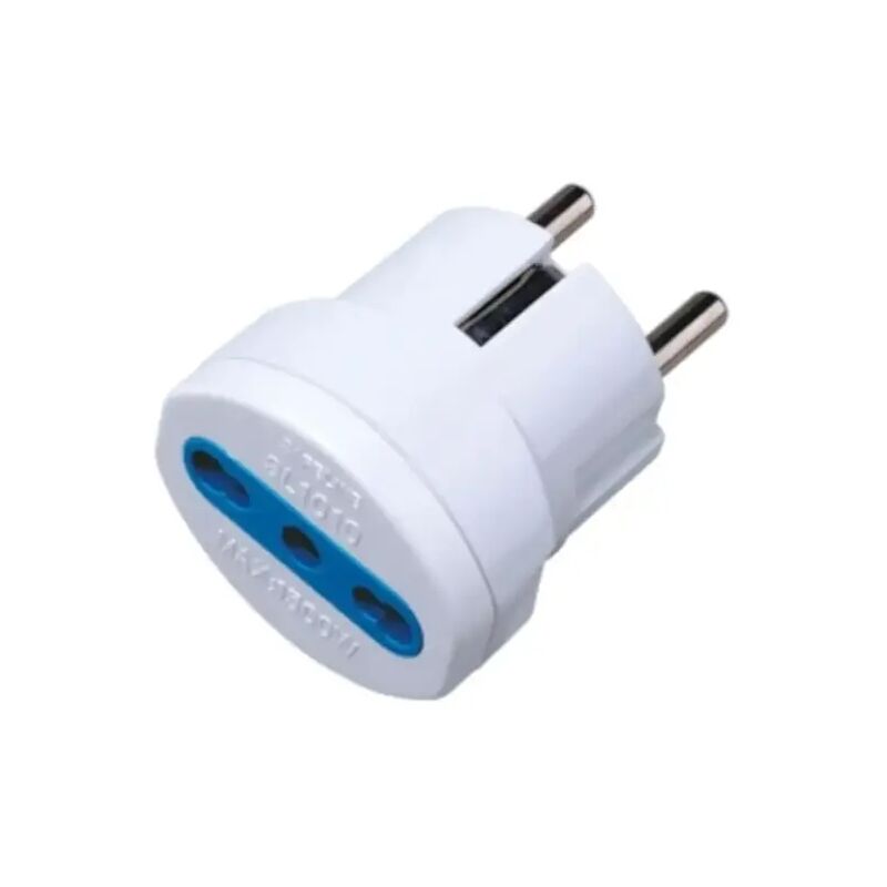 foto del prodotto propart adattatore riduttore da spina schuko a presa bipasso 10 16a bianco