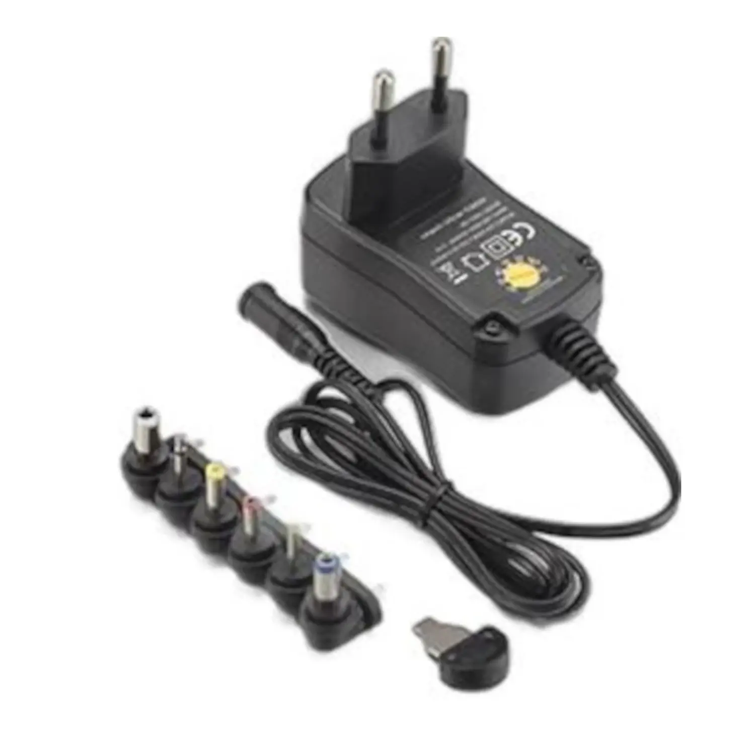 foto del prodotto propart alimentatore regolabile 3 12 volt 27 watt con connettori 2250ma 2,25a nero