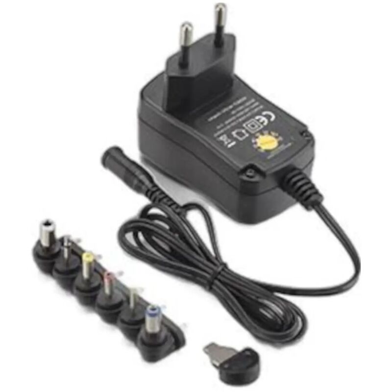 foto del prodotto propart alimentatore regolabile 3 12 volt 27 watt con connettori 2250ma nero 2,25a