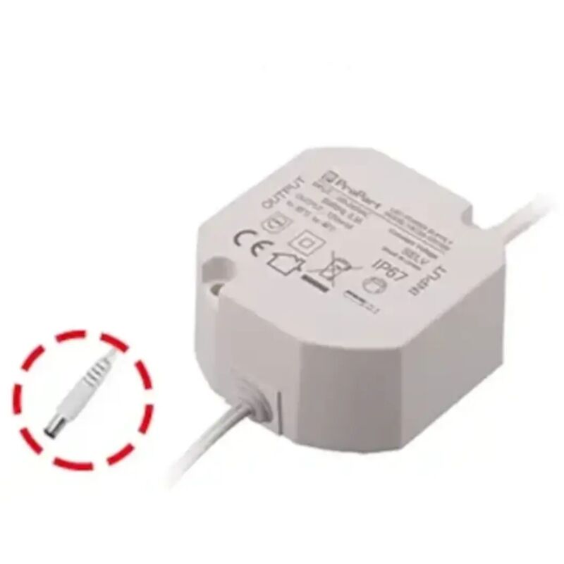 foto del prodotto propart alimentatore trasformatore striscia luci led mini stagno 12 volt ip67 20 watt 1,6a